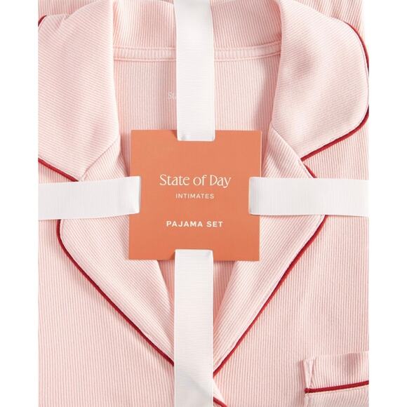 Brand New State of Day Women's Size XXL 2XL Think Pink Pajama Set Lounge - Picture 3 of 7